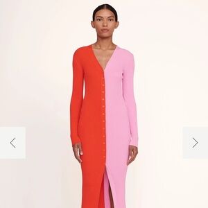 STAUD shook sweater poppy rosebud 1X